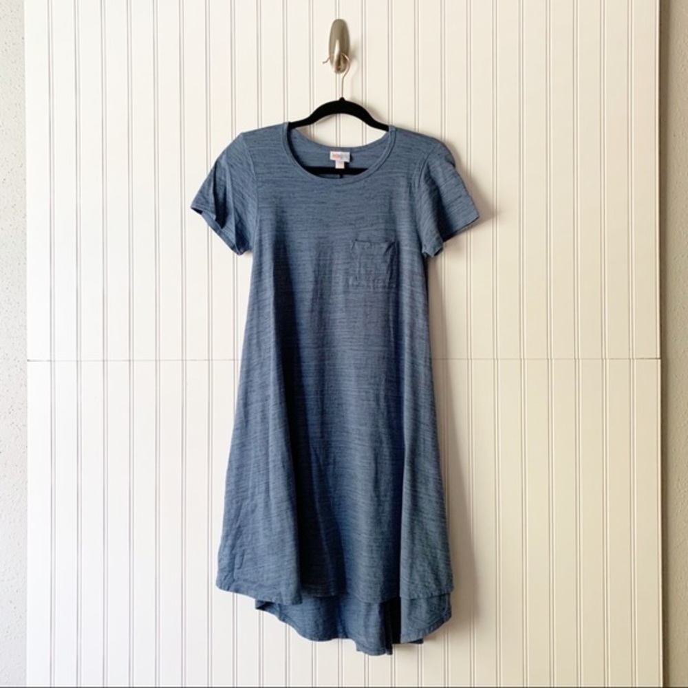 Lularoe Size XXS Carly Dress Heathered Blue